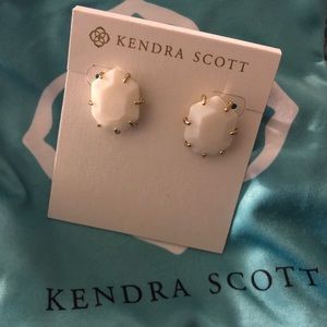 Kendra Scott White Stud Earrings